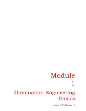 Illumination Engineering Basics