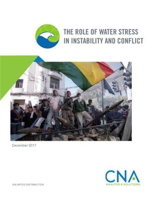 The Role of Water Stress in Instability and Conflict