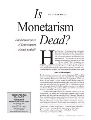 Is Monetarism Dead?