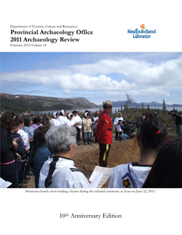 Provincial Archaeology Office 2011 Archaeology Review February 2012 Volume 10