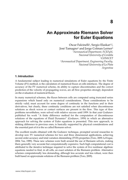 An Approximate Riemann Solver for Euler Equations