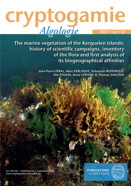 The Marine Vegetation of the Kerguelen Islands: History of Scientific Campaigns, Inventory of the Flora and First Analysis of Its Biogeographical Affinities