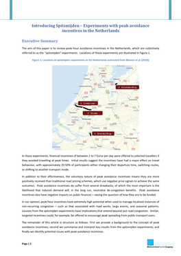 Introducing Spitsmijden – Experiments with Peak Avoidance Incentives in the Netherlands