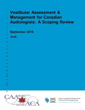 Vestibular Assessment & Management for Canadian