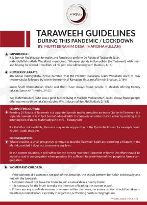 Tarawih Guidelines