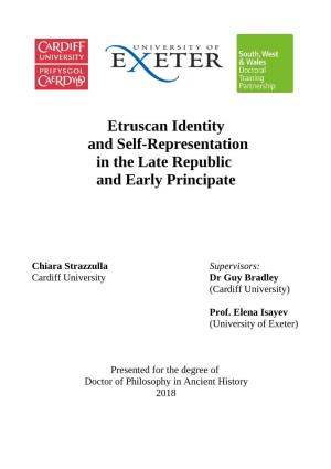 Etruscan Identity and Self-Representation in the Late Republic and Early Principate