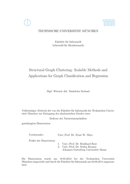 Structural Graph Clustering: Scalable Methods and Applications for Graph Classiﬁcation and Regression