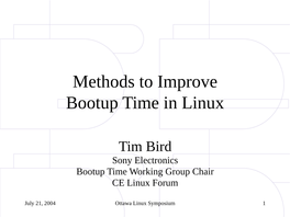 Methods to Improve Bootup Time in Linux