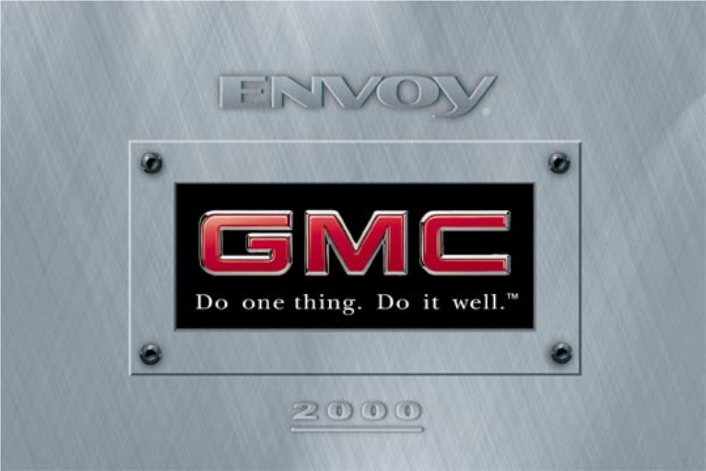 Owner's Manual,2000 GMC Envoy