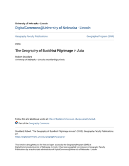 The Geography of Buddhist Pilgrimage in Asia
