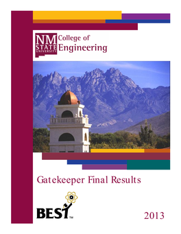2013 Gatekeeper Final Results