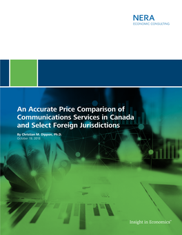 An Accurate Price Comparison of Communications Services in Canada and Select Foreign Jurisdictions