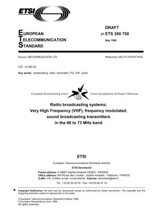 ETS 300 750 TELECOMMUNICATION May 1996 STANDARD