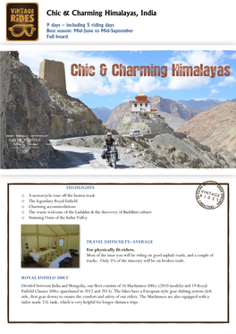 Chic & Charming Himalayas, India