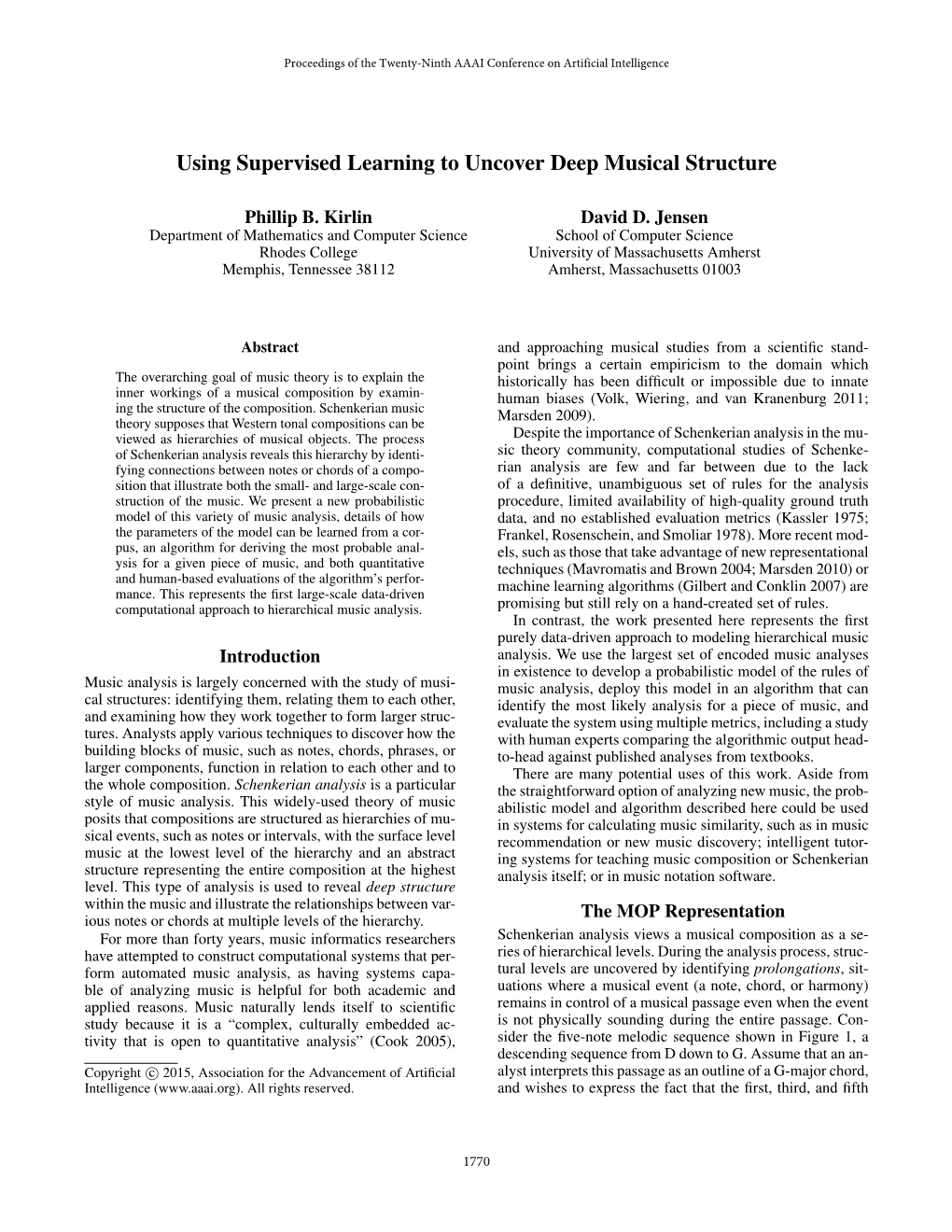 Using Supervised Machine Learning for Hierarchical Music Analysis