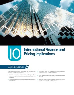 10 International Finance and Pricing Implications