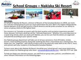 School Groups – Nakiska Ski Resort