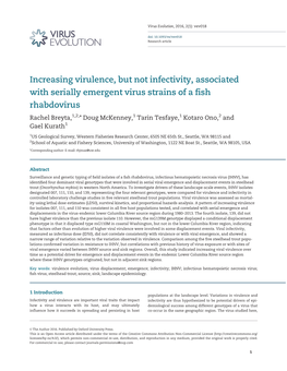 Increasing Virulence, but Not Infectivity, Associated with Serially