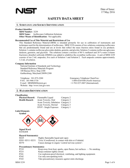 Material Safety Data Sheet (MSDS)