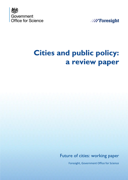 Cities and Public Policy: a Review Paper