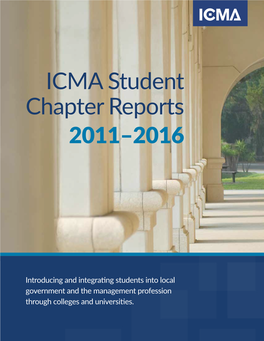 ICMA Student Chapter Reports 2011–2016