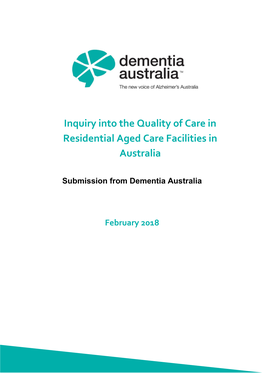 Inquiry Into Quality of Care in Residential