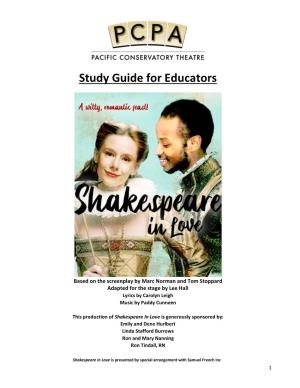 Shakes in Love STUDYGUIDE