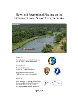 Flows and Recreational Floating on the Niobrara National Scenic River, Nebraska