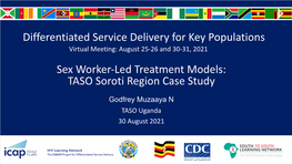 Differentiated Service Delivery for Key Populations Sex Worker-Led