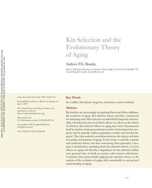 Kin Selection and the Evolutionary Theory of Aging