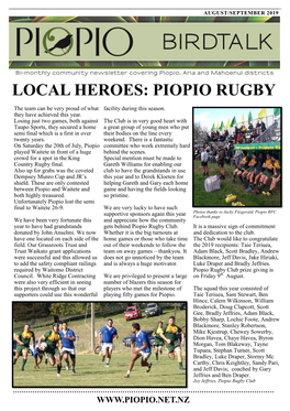 Local Heroes: Piopio Rugby
