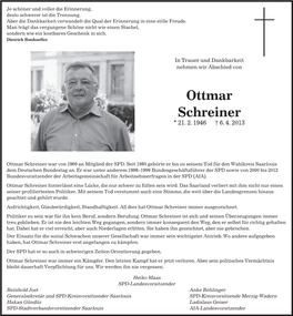 Ottmar Schreiner * 21