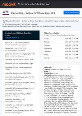 7B Bus Time Schedule & Line Route