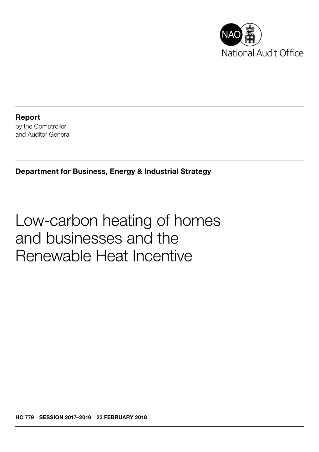 Low Carbon Heating of Homes and Businesses and the Renewable