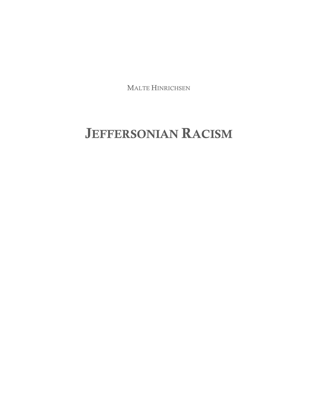 Jeffersonian Racism