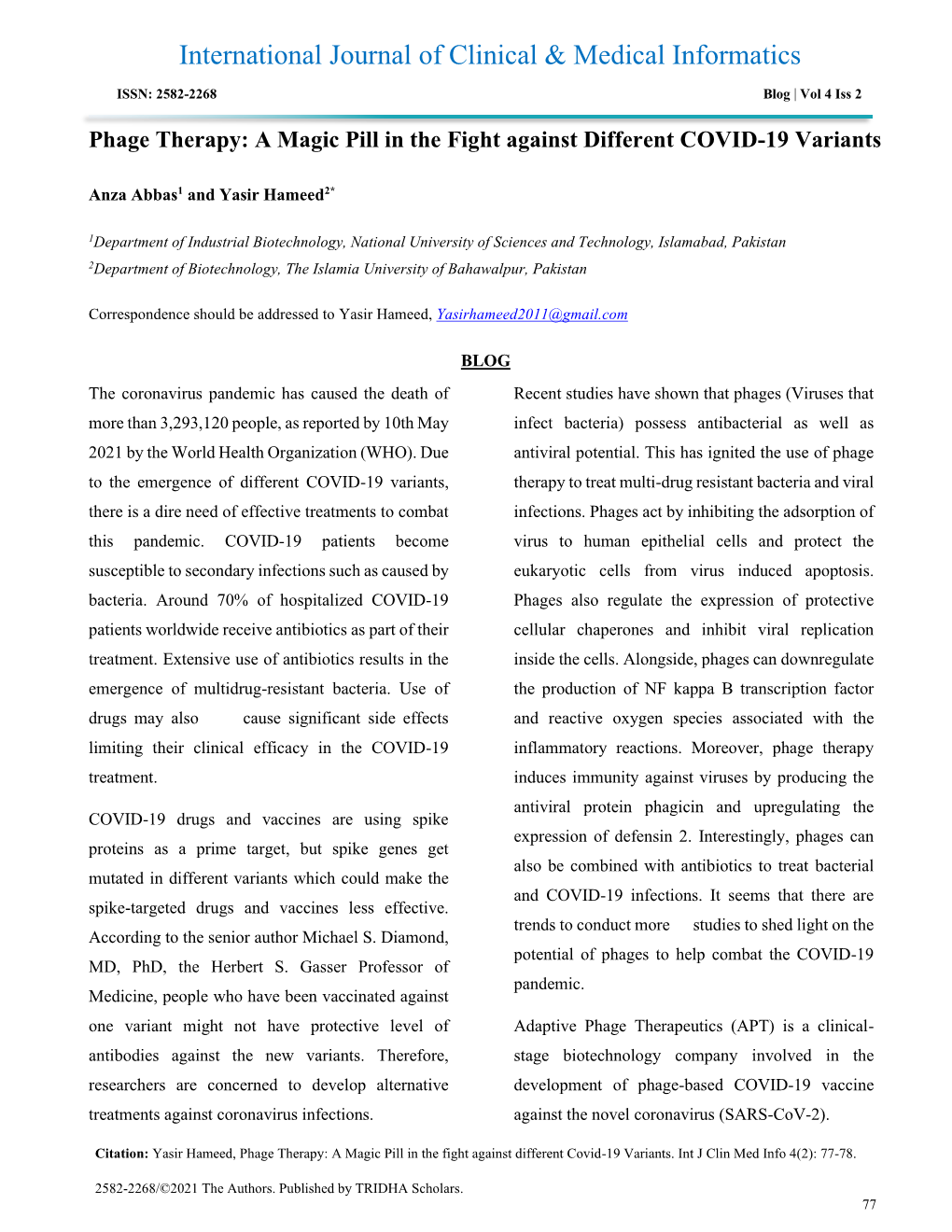 Phage Therapy: a Magic Pill in the Fight Against Different COVID-19 Variants