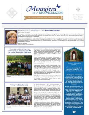 The Newsletter of the Betania Foundation