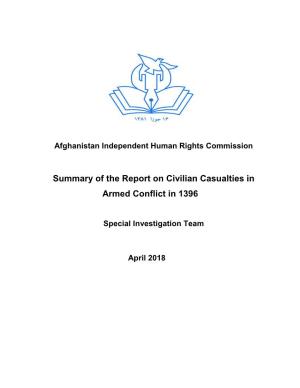 Summary of the Report on Civilian Casualties in Armed Conflict in 1396