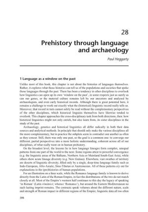28 Prehistory Through Language and Archaeology