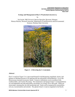 Montana Invasive Plant Species Technical Note