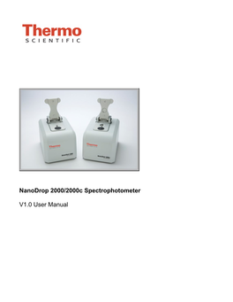 Nanodrop 2000/2000C Spectrophotometers