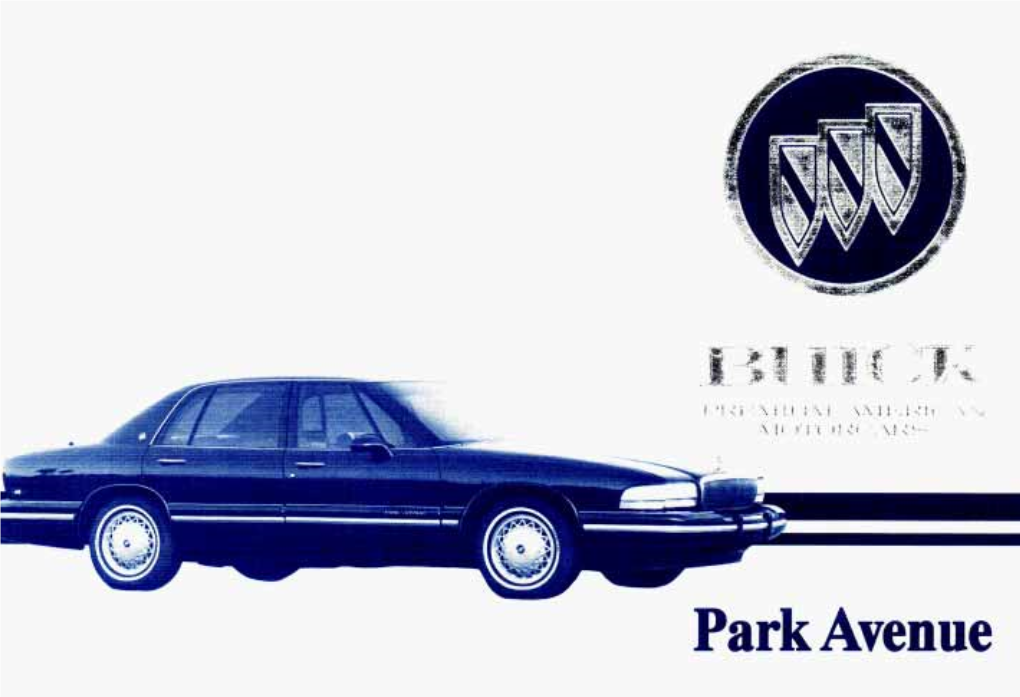 1995 Buick Park Avenue Owner's Manual