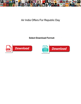 Air India Offers for Republic Day