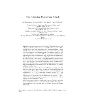 The Retracing Boomerang Attack