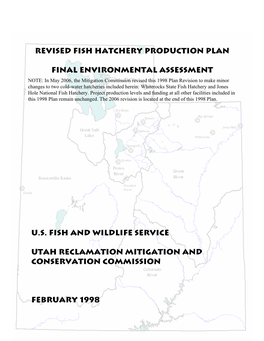 Fish Hatchery Production Plan