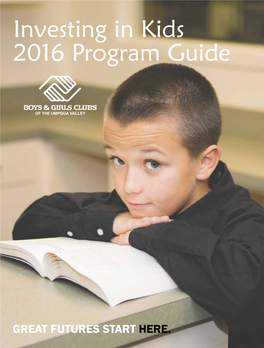Investing in Kids 2016 Program Guide