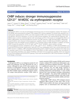 CHBP Induces Stronger Immunosuppressive CD127+ M