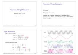 Properties of Angle Modulation