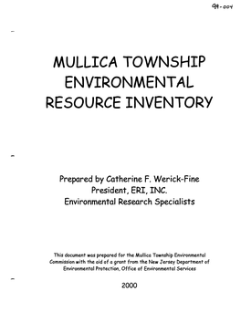 Mullica Township Environmental Resource Inventory