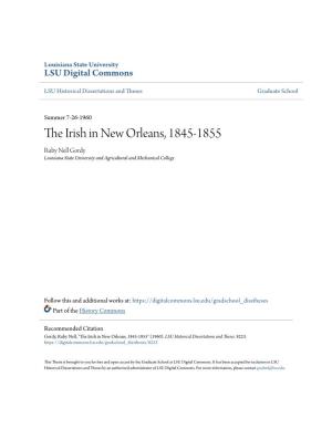 The Irish in New Orleans, 1845-1855